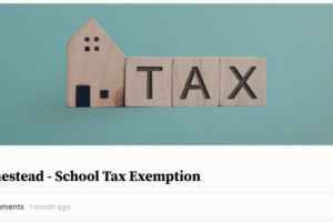 🏠 Homestead – School Tax Exemption